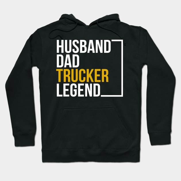 Husband dad trucker legend Hoodie by Stellart